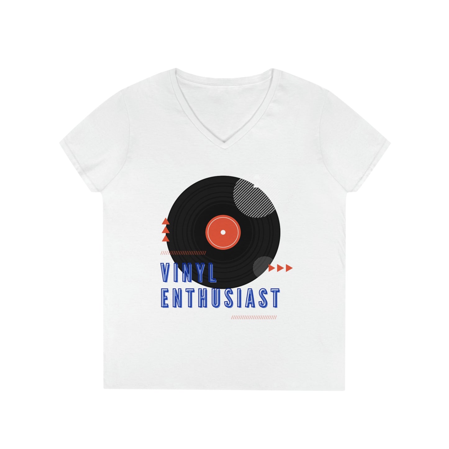 80’s Vinyl Record Ladies' V-Neck T-Shirt