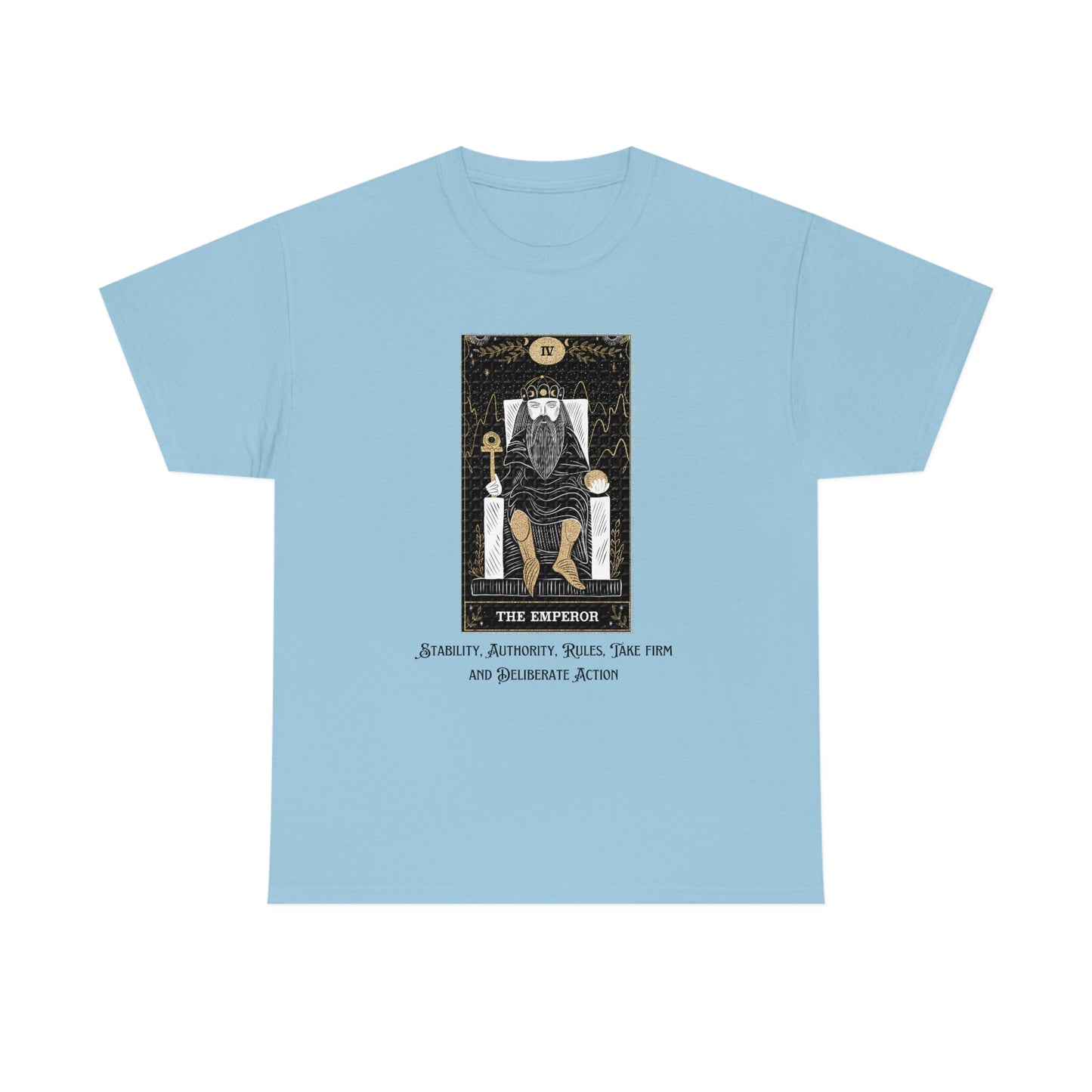 The Emperor Tarot Card Unisex Heavy Cotton Tee