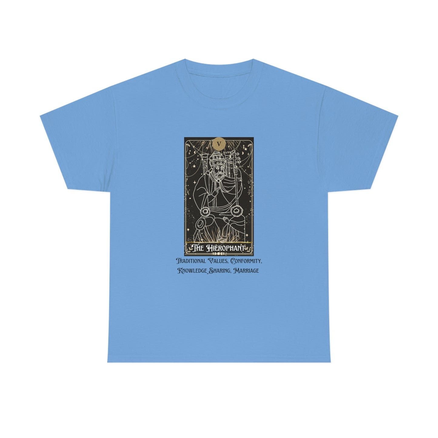 The Hierophant Tarot Card Unisex Heavy Cotton Tee