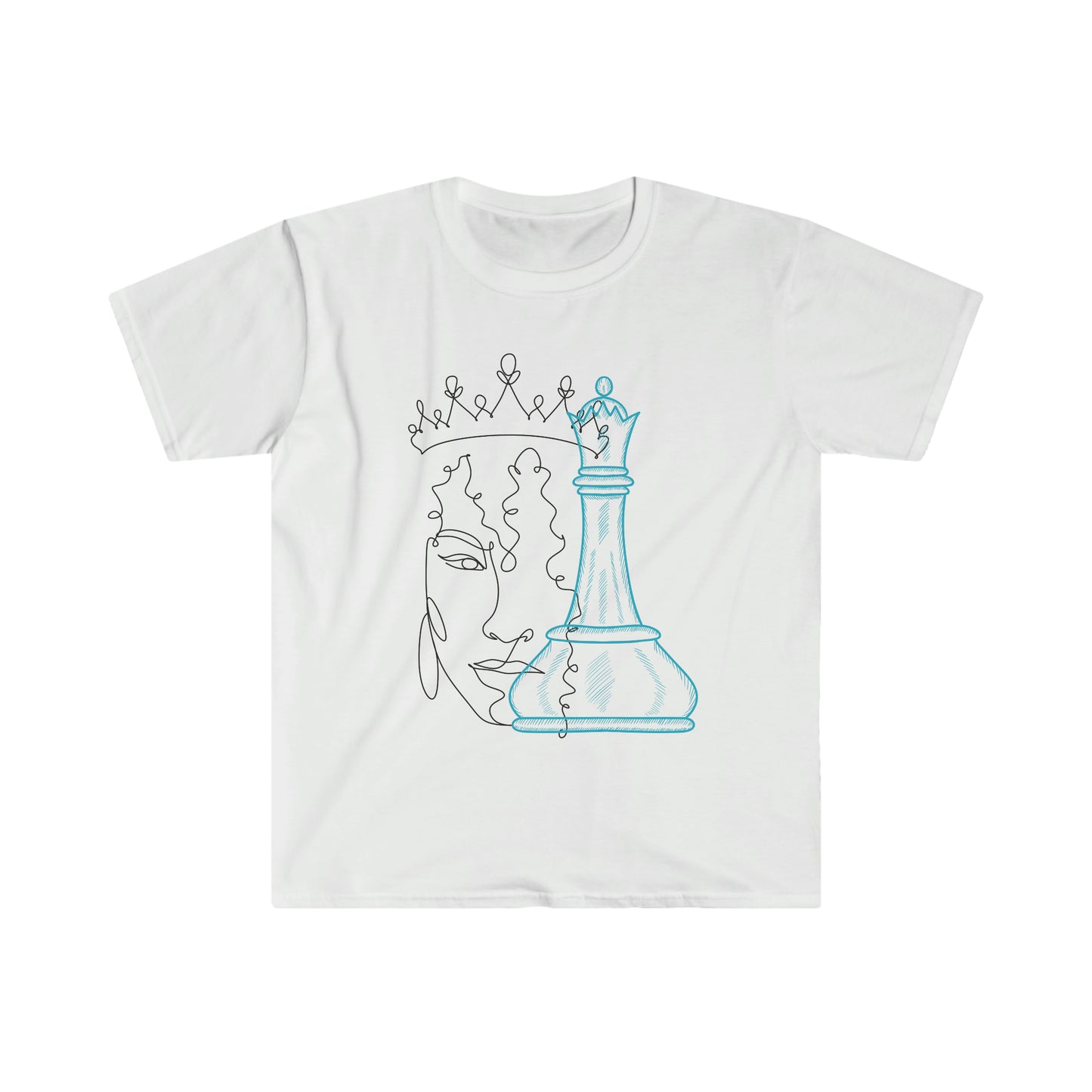 Chess Queen Goddess Unisex Softstyle T-Shirt