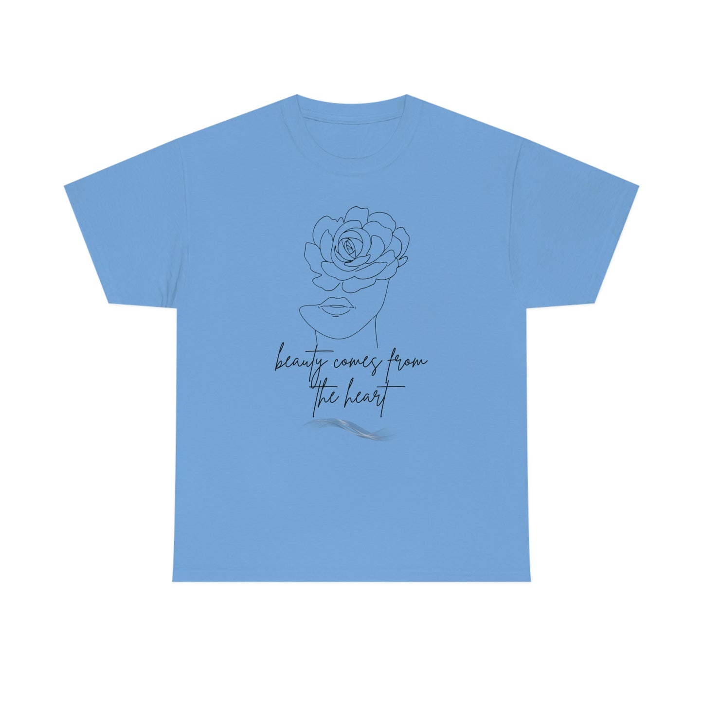 Beauty blooms from the heart Unisex Heavy Cotton Tee