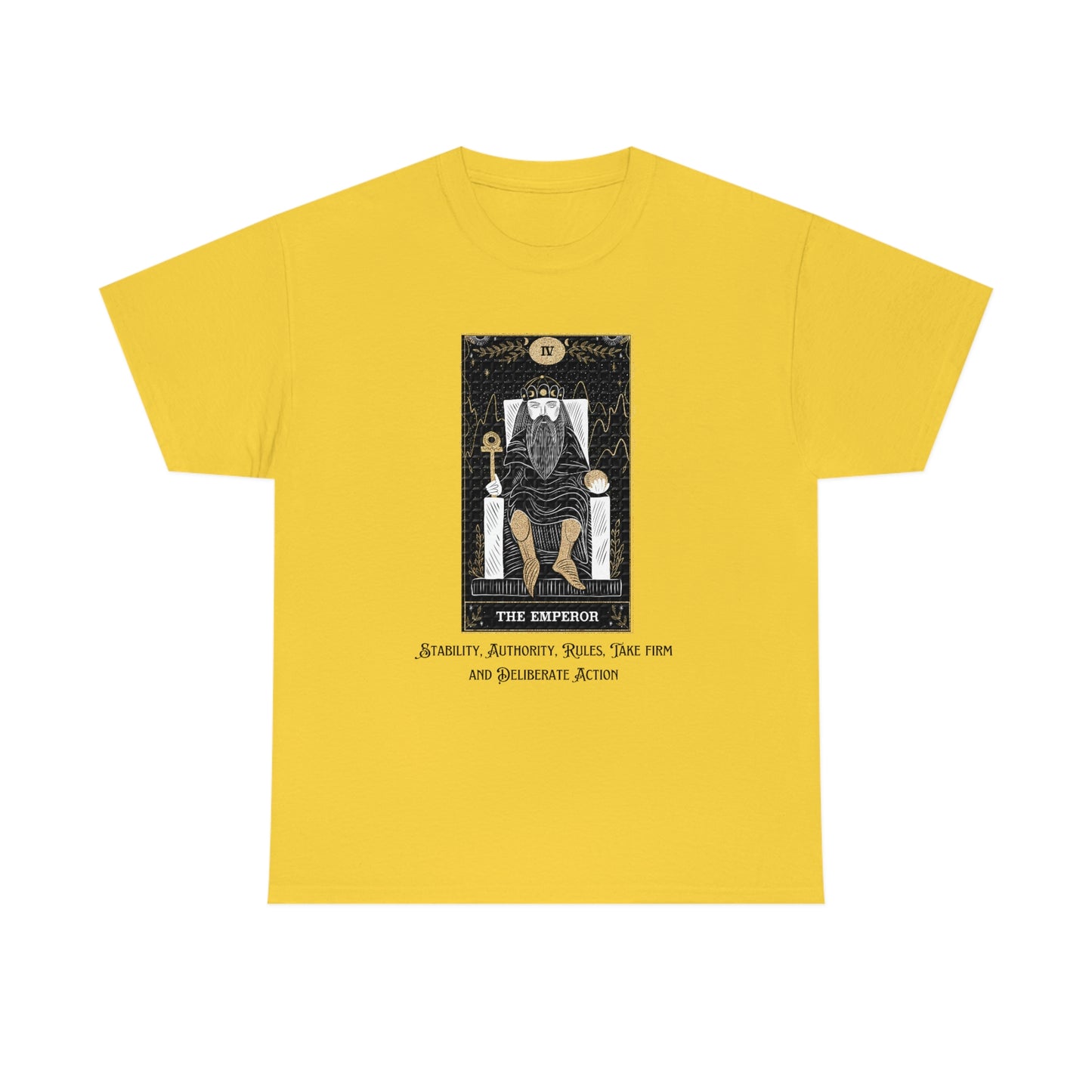 The Emperor Tarot Card Unisex Heavy Cotton Tee