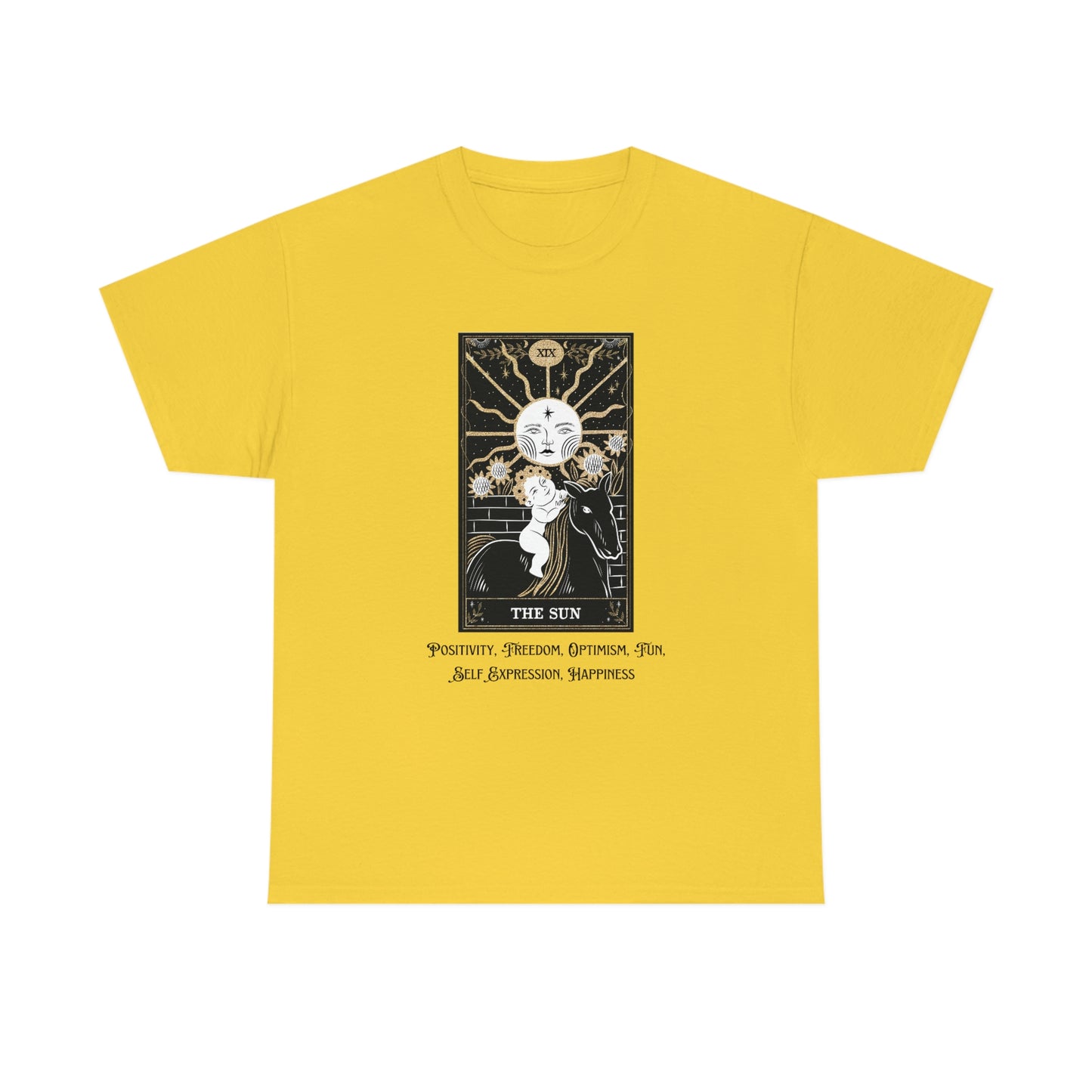 The Sun Tarot Card Unisex Heavy Cotton Tee