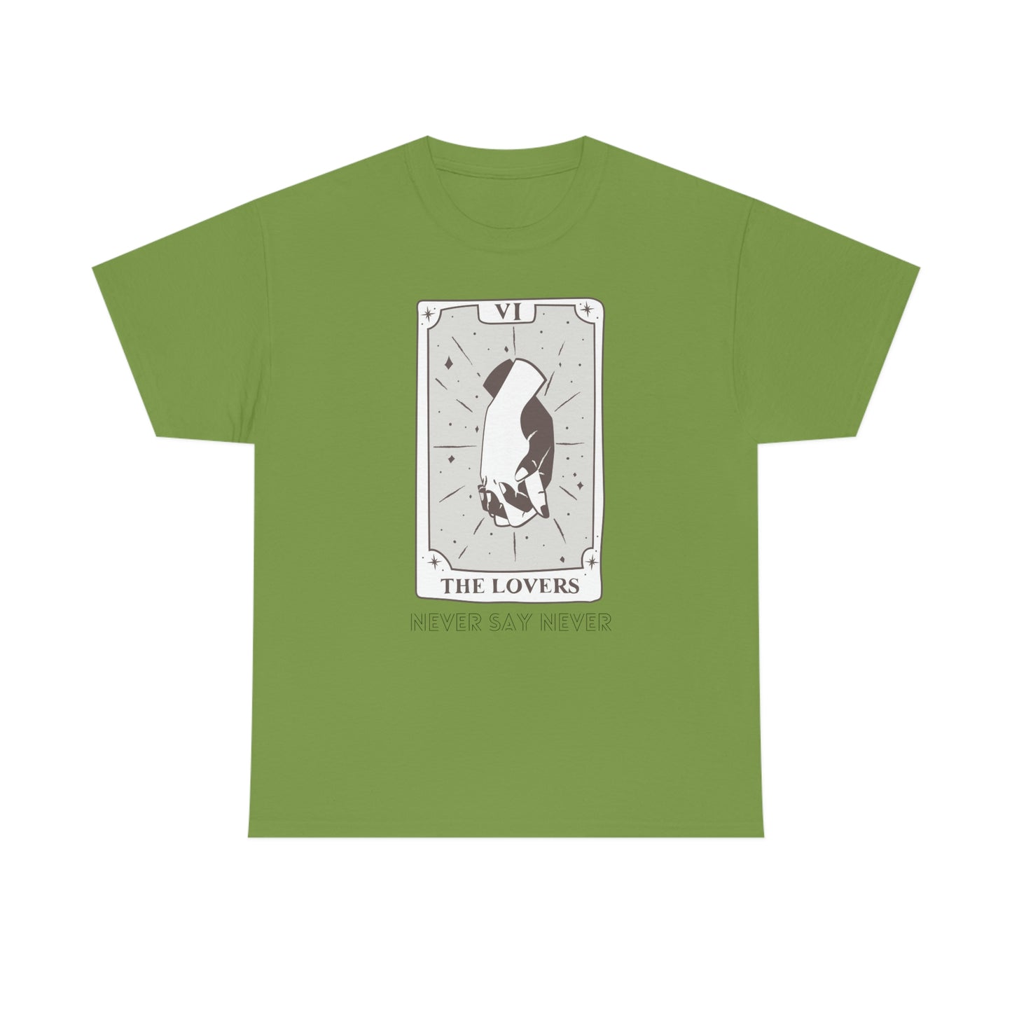 Lovers Tarot Never Say Never Unisex Heavy Cotton Tee