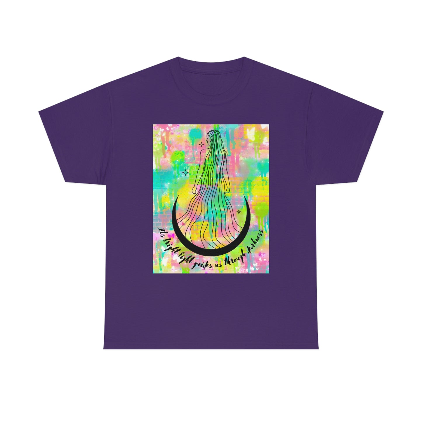 Moon Goddess Guiding light Unisex Heavy Cotton Tee