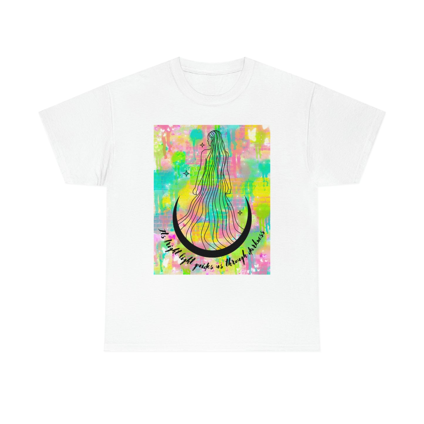 Moon Goddess Guiding light Unisex Heavy Cotton Tee