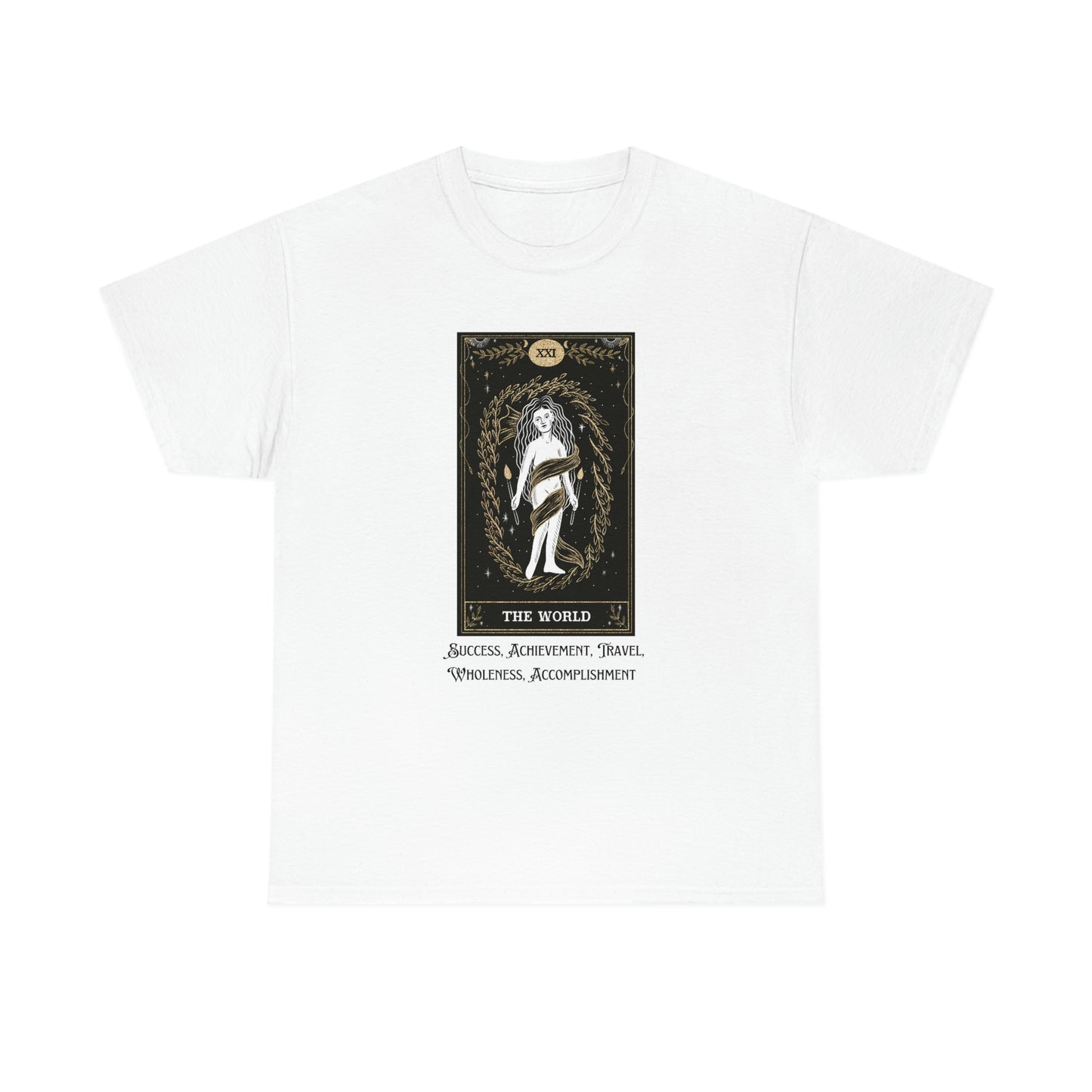 The World Tarot Card Unisex Heavy Cotton Tee