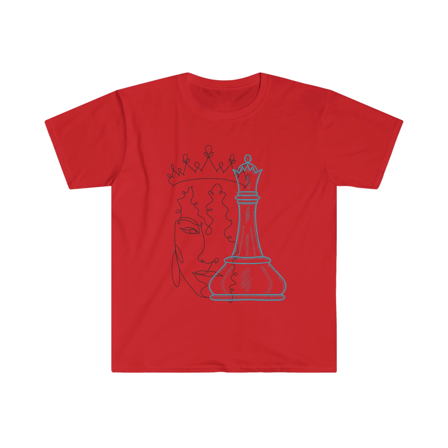 Chess Queen Goddess Unisex Softstyle T-Shirt