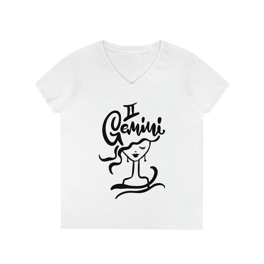 Gemini Zodiac Ladies' V-Neck T-Shirt