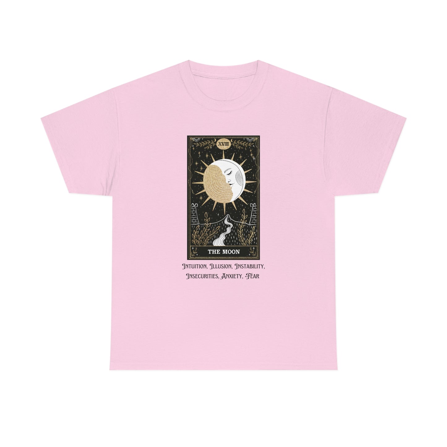 The Moon Tarot Card Unisex Heavy Cotton Tee