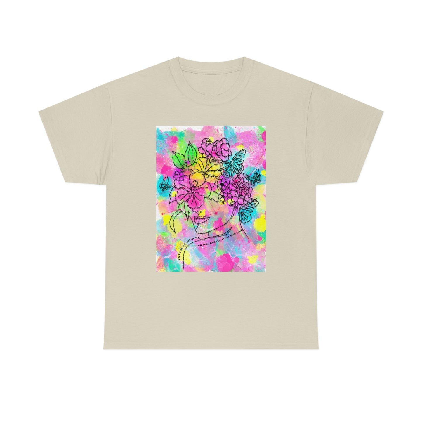 Blossoming Butterfly Awaken Unisex Heavy Cotton Tee