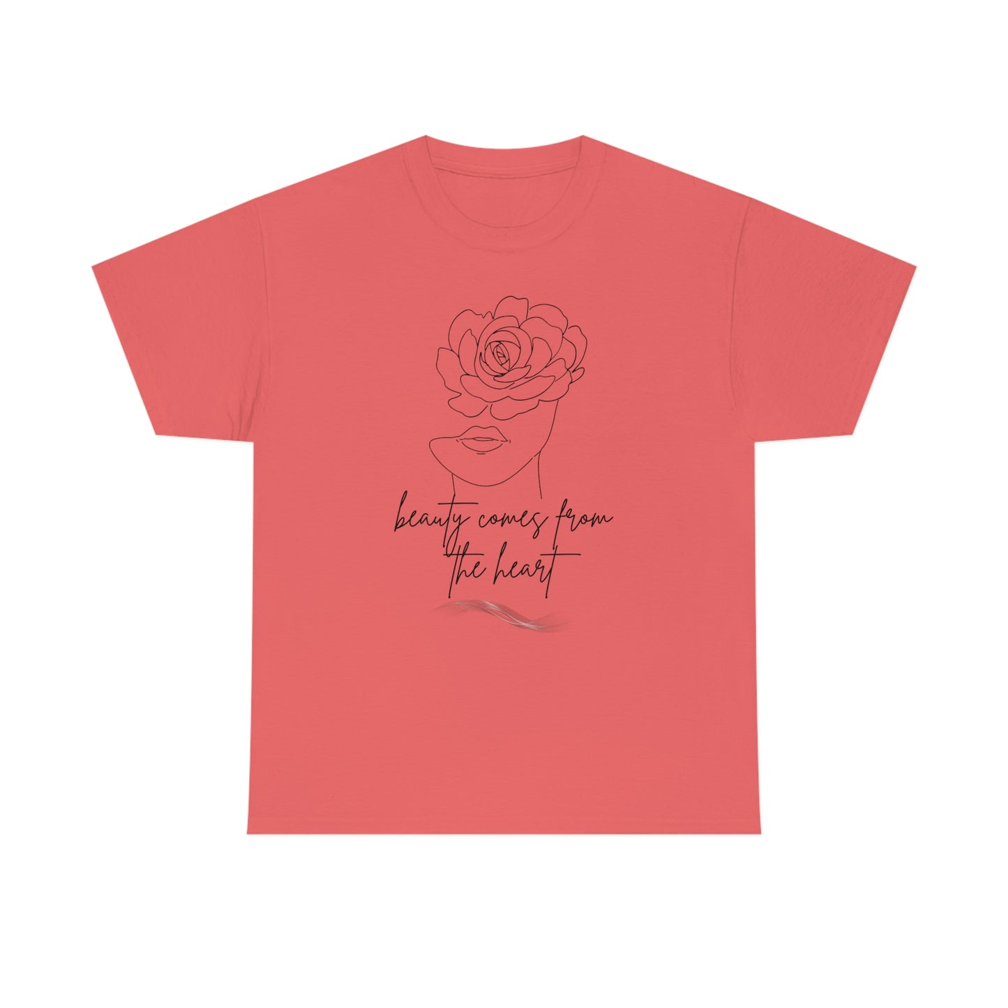 Beauty blooms from the heart Unisex Heavy Cotton Tee
