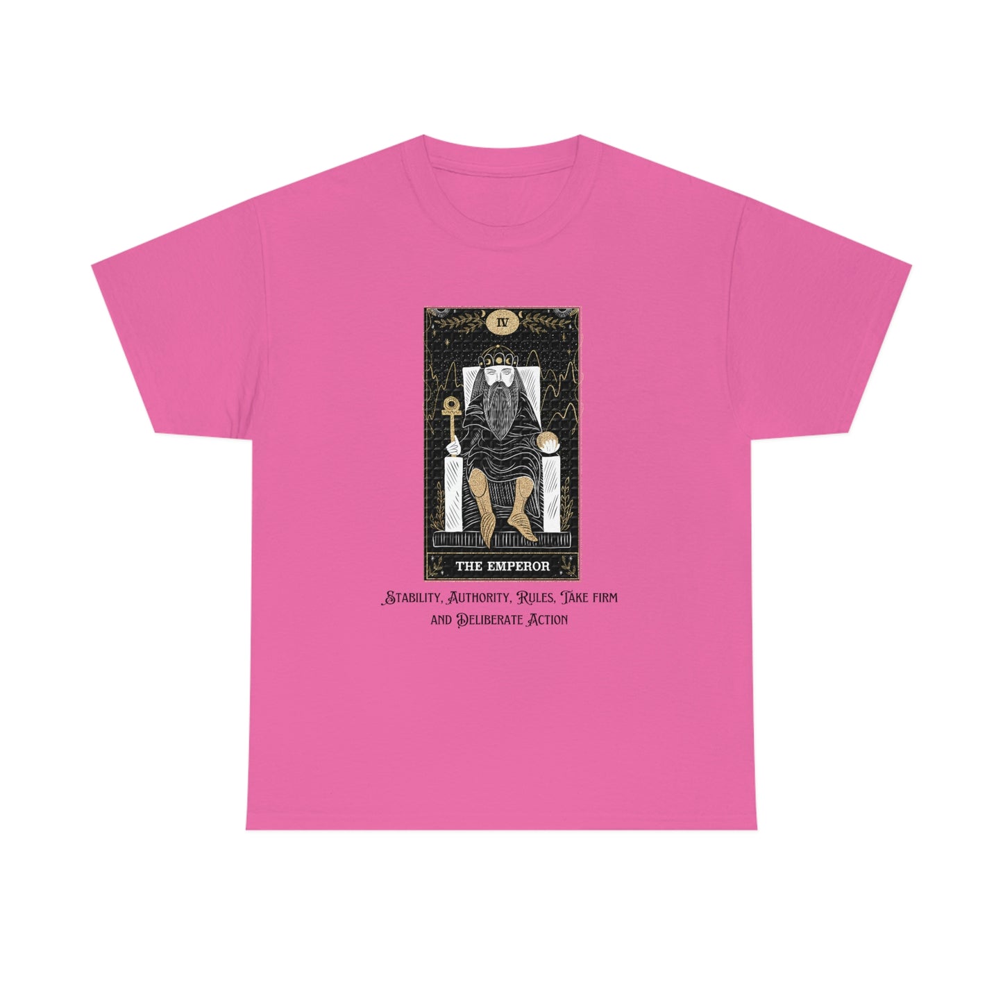 The Emperor Tarot Card Unisex Heavy Cotton Tee