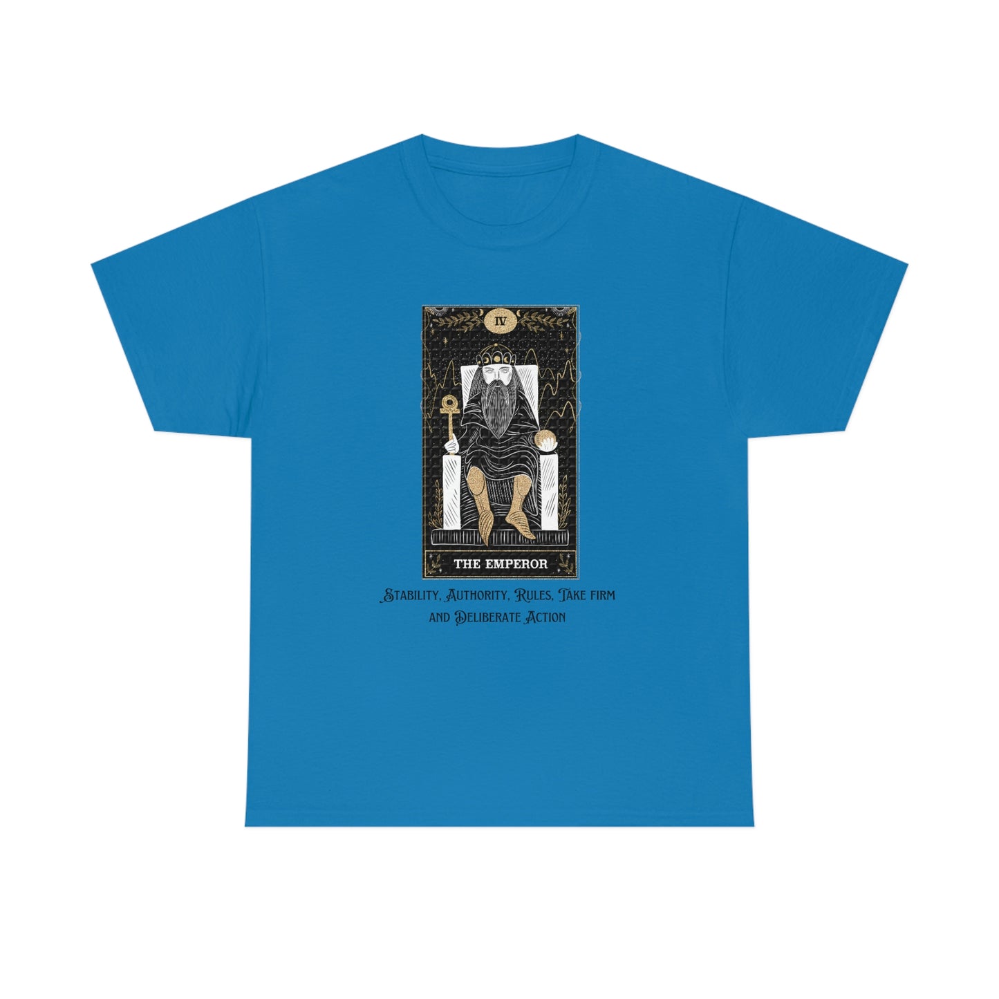 The Emperor Tarot Card Unisex Heavy Cotton Tee