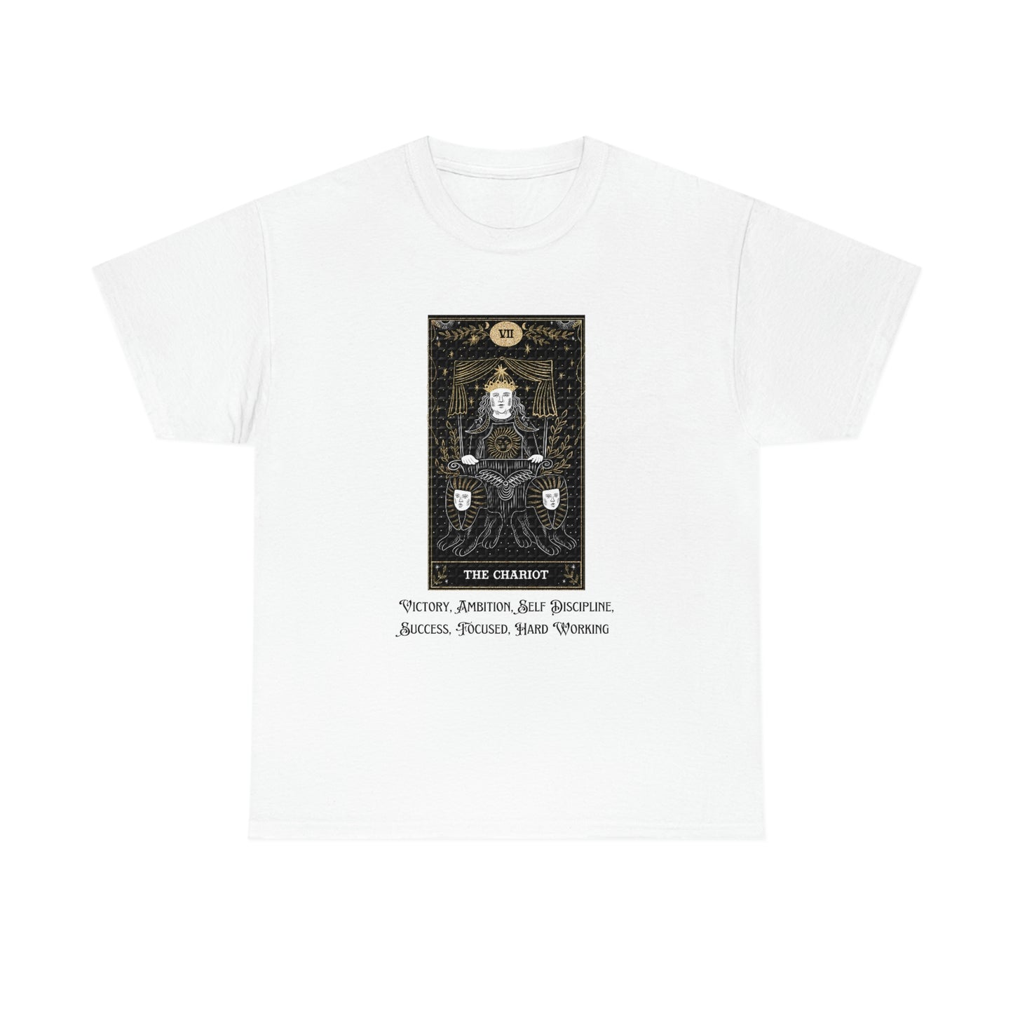 The Chariot Tarot Card Unisex Heavy Cotton Tee