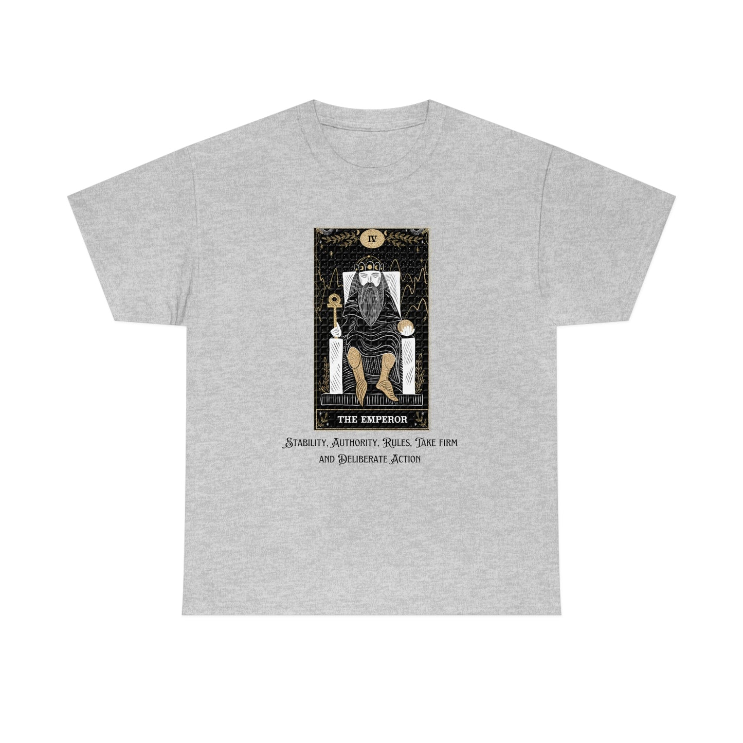 The Emperor Tarot Card Unisex Heavy Cotton Tee