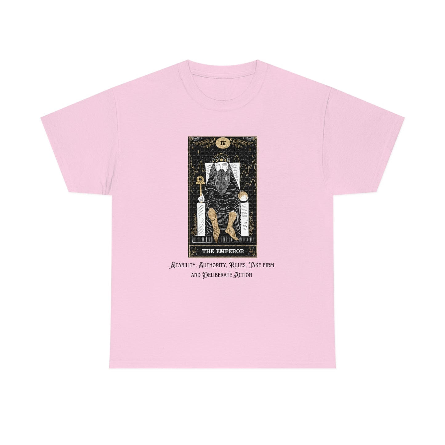 The Emperor Tarot Card Unisex Heavy Cotton Tee