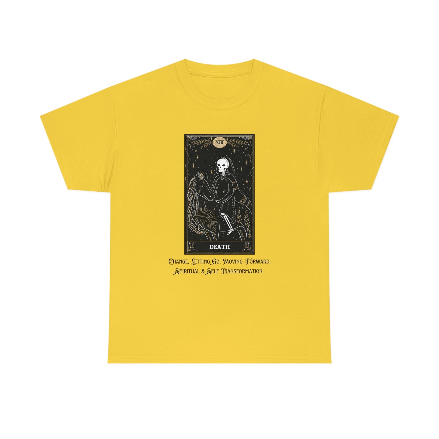 Death Tarot Card Unisex Heavy Cotton Tee