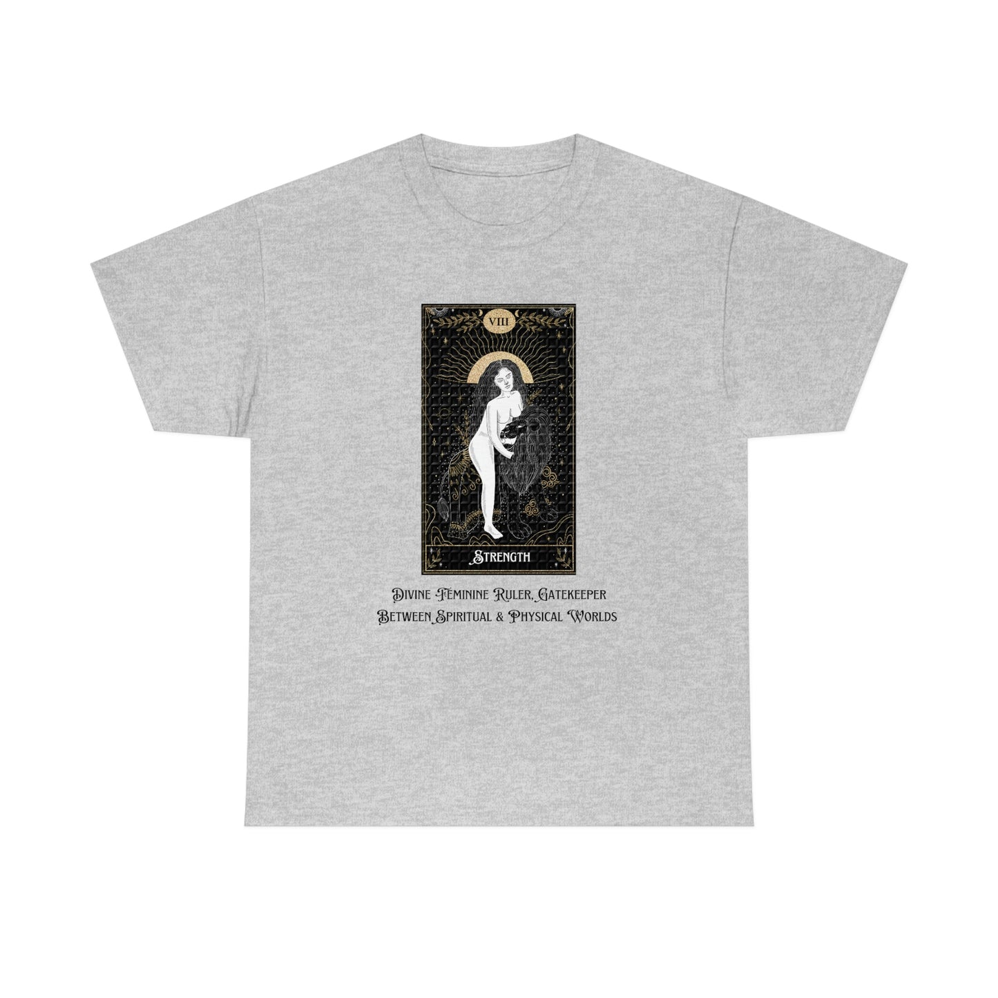 Strength Tarot Card Unisex Heavy Cotton Tee