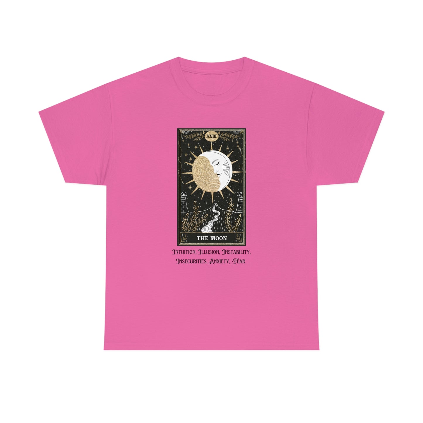 The Moon Tarot Card Unisex Heavy Cotton Tee