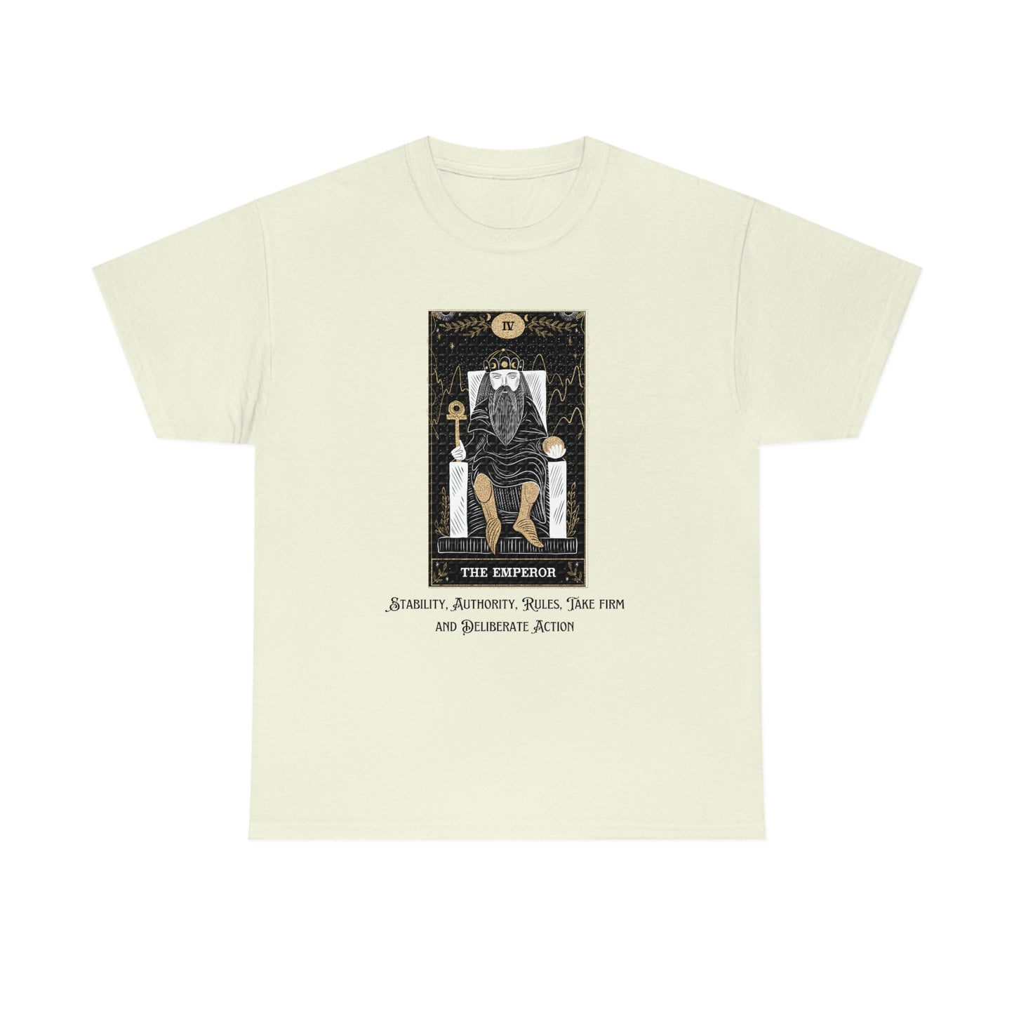 The Emperor Tarot Card Unisex Heavy Cotton Tee
