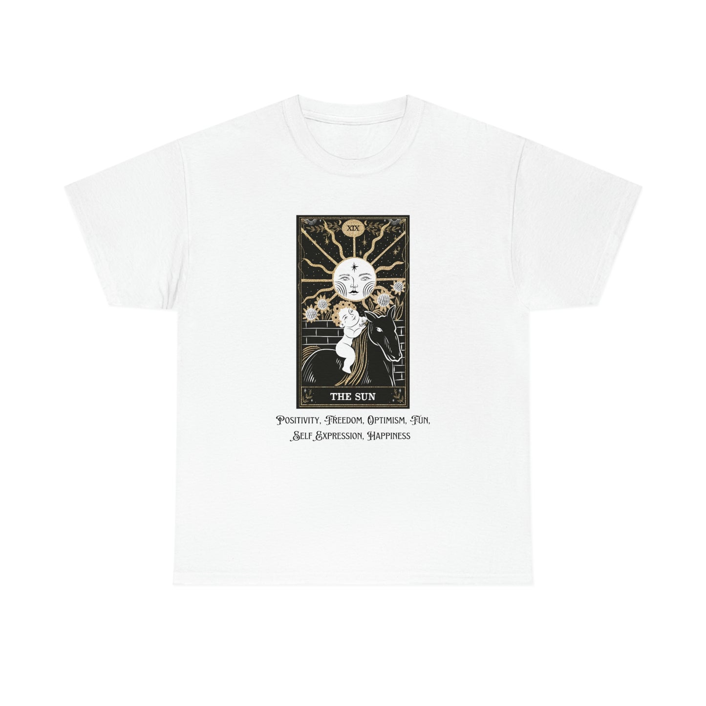 The Sun Tarot Card Unisex Heavy Cotton Tee