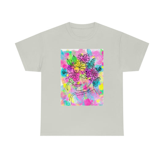 Blossoming Butterfly Awaken Unisex Heavy Cotton Tee