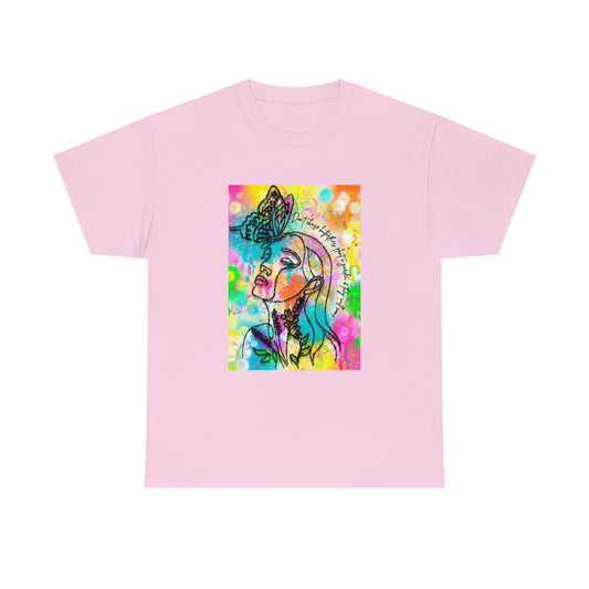Blossoming Butterfly Dont Chase Unisex Heavy Cotton Tee