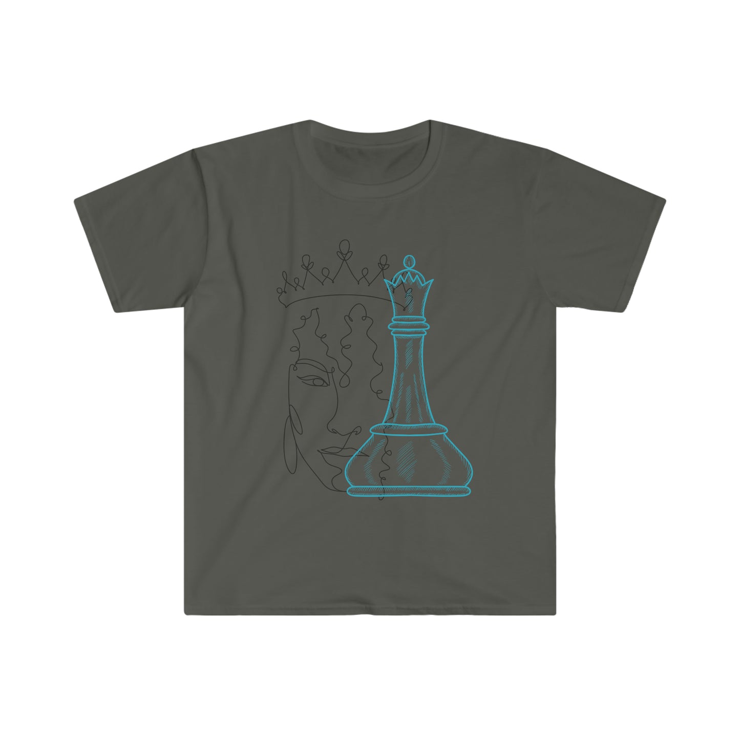 Chess Queen Goddess Unisex Softstyle T-Shirt