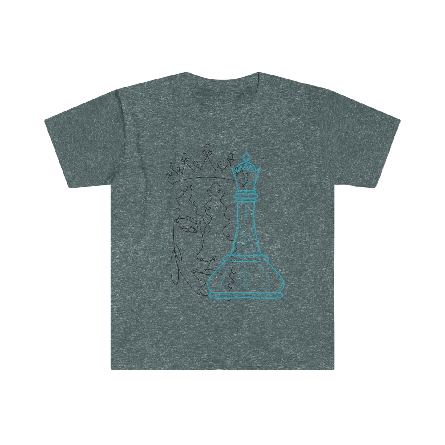 Chess Queen Goddess Unisex Softstyle T-Shirt