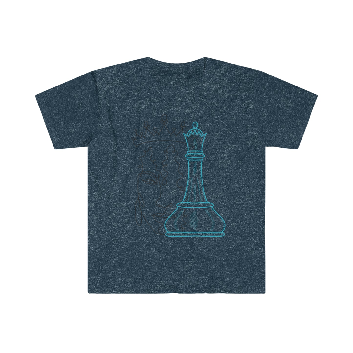 Chess Queen Goddess Unisex Softstyle T-Shirt
