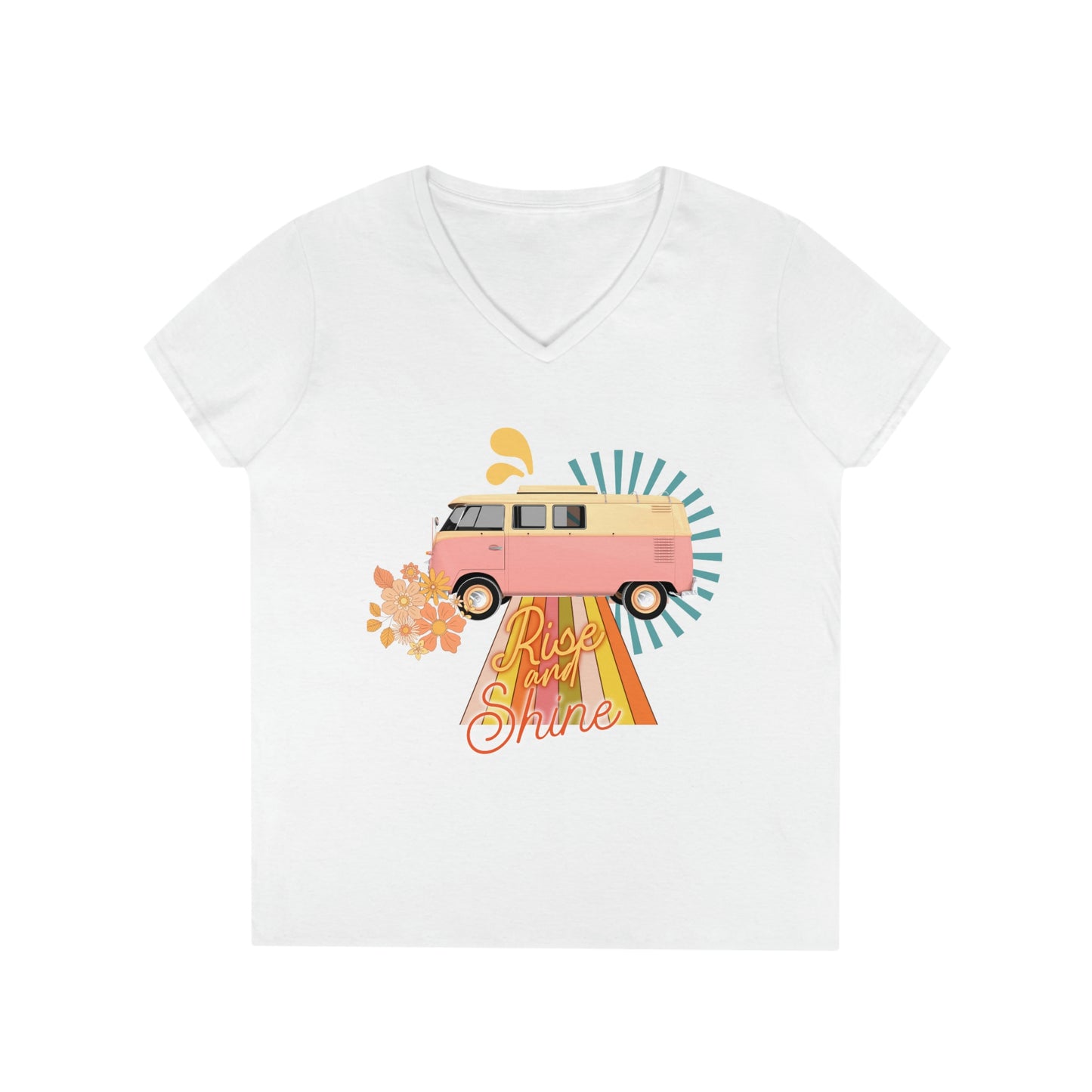 Rise and grind vintage 80’s Ladies' V-Neck T-Shirt