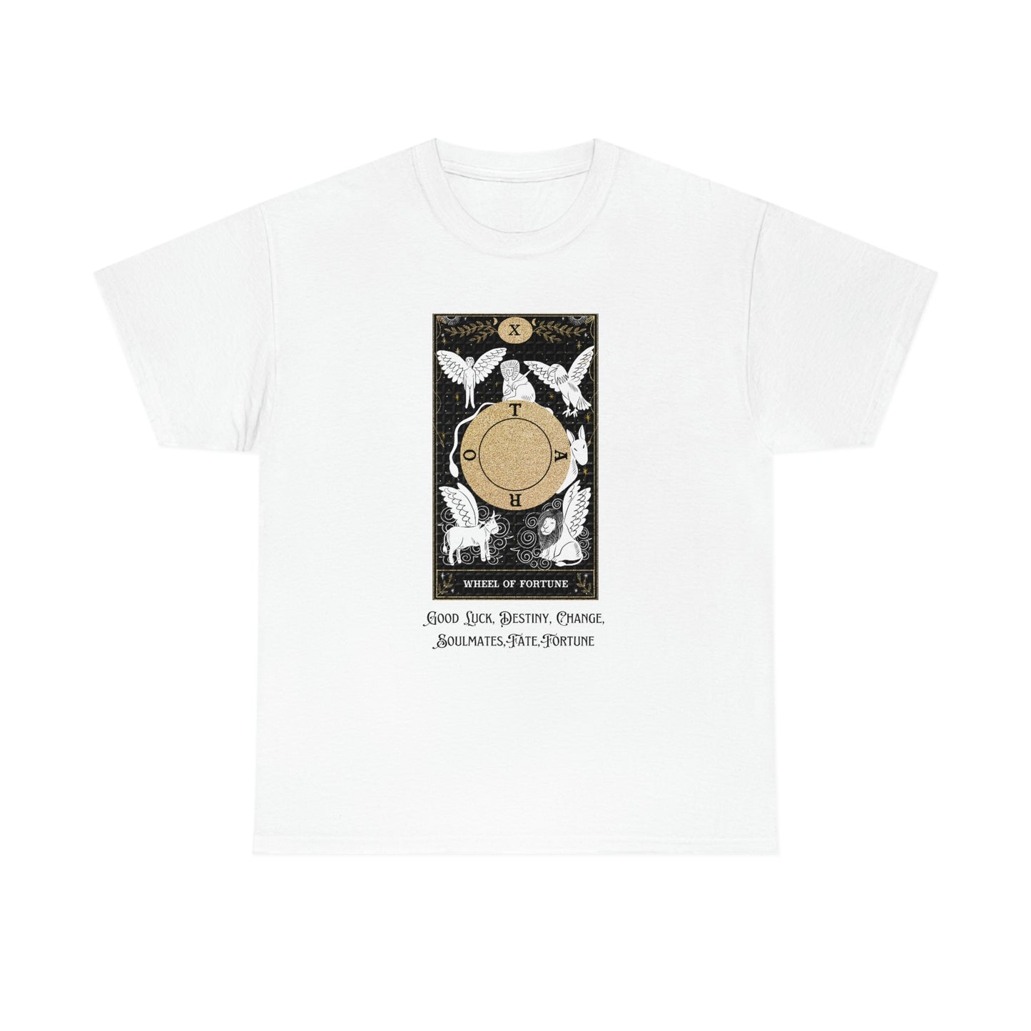 Wheel of Fortune Tarot card Unisex Heavy Cotton Tee