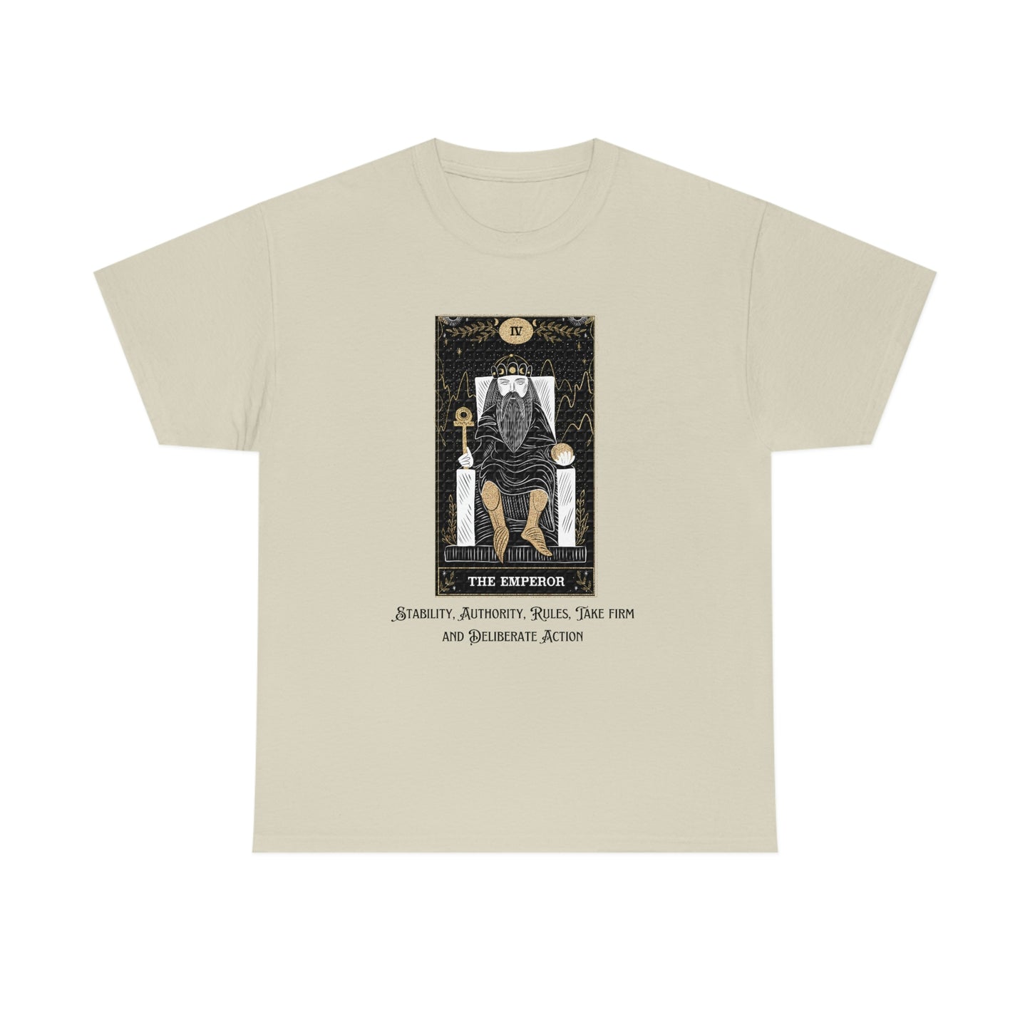 The Emperor Tarot Card Unisex Heavy Cotton Tee