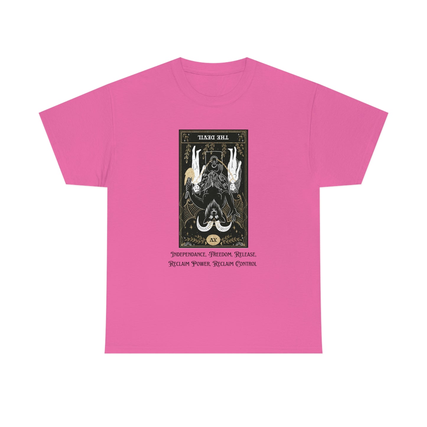 The Devil Reversed Tarot Card Unisex Heavy Cotton Tee