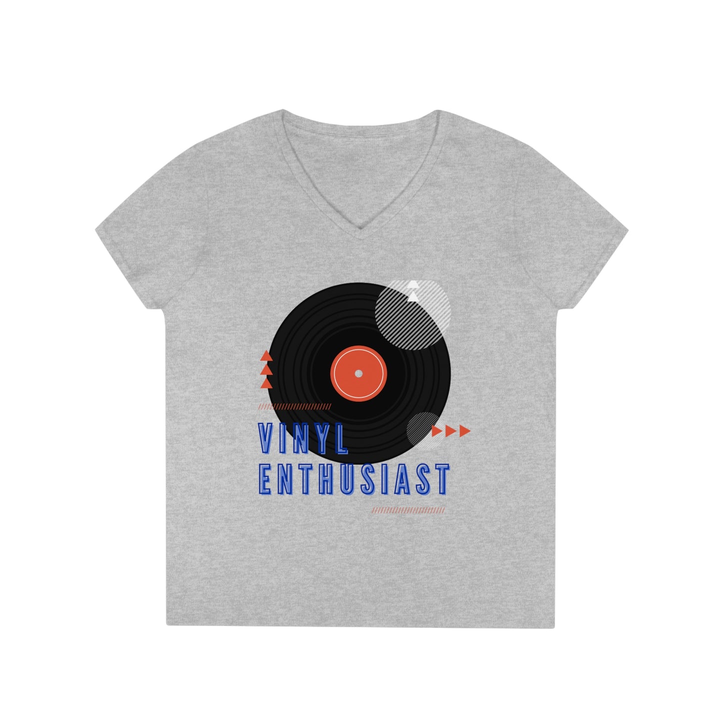 80’s Vinyl Record Ladies' V-Neck T-Shirt