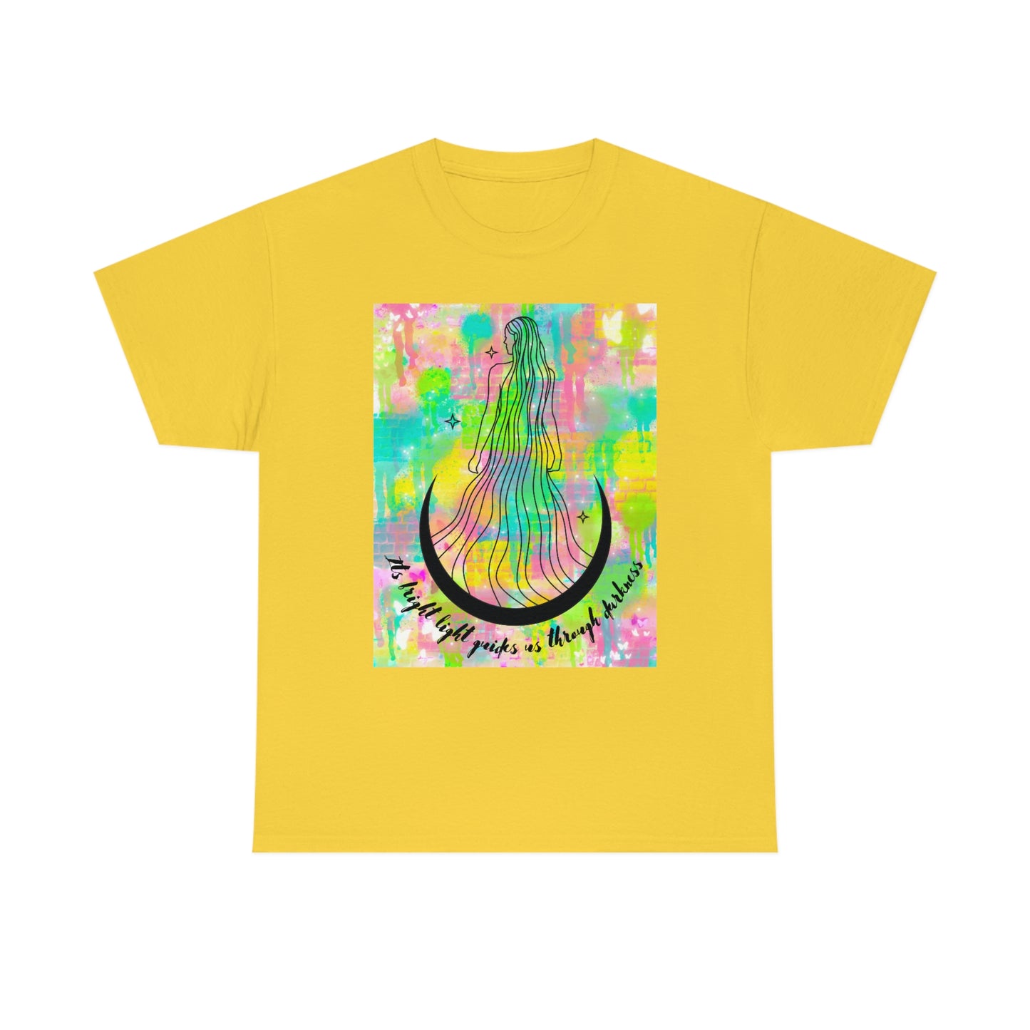 Moon Goddess Guiding light Unisex Heavy Cotton Tee