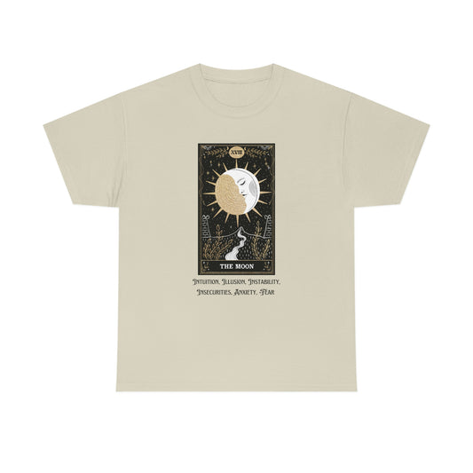 The Moon Tarot Card Unisex Heavy Cotton Tee