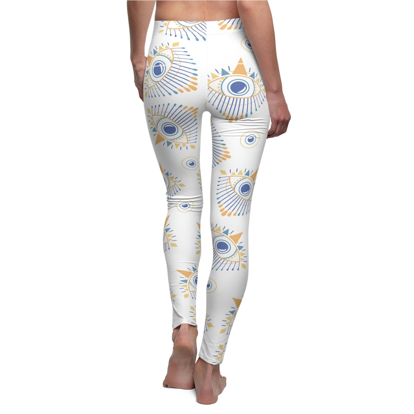 Golden Mal de Ojo blue Women's Cut & Sew Casual Leggings
