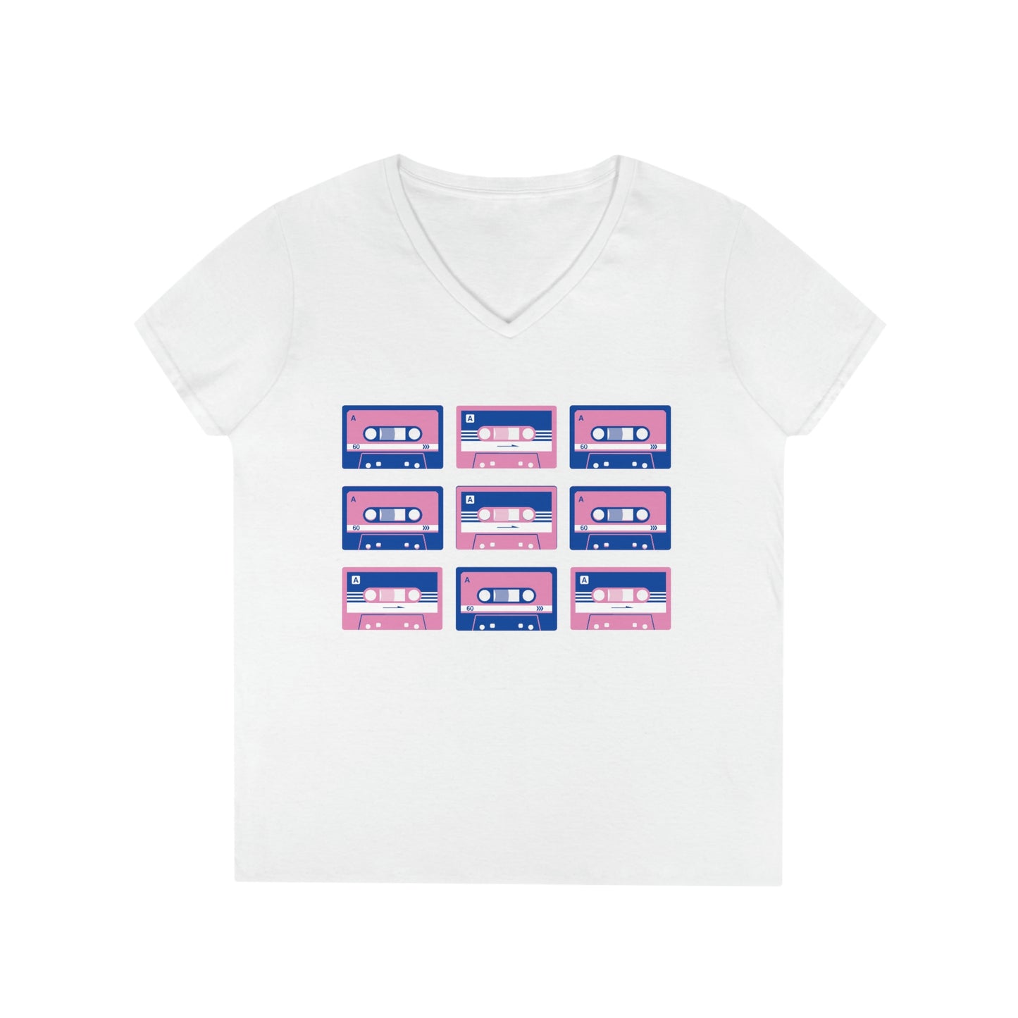 Cassette 80’s Tape Ladies' V-Neck T-Shirt