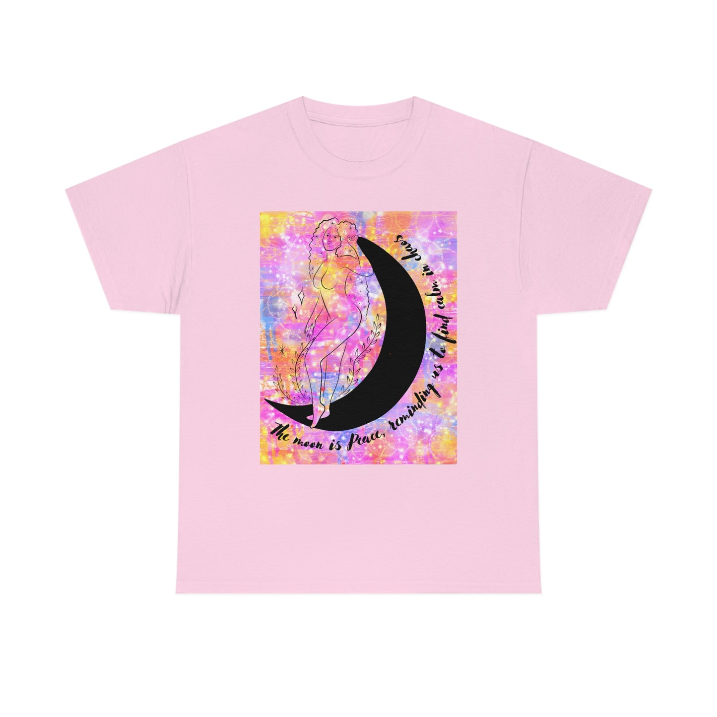 Peaceful Moon Goddess Unisex Heavy Cotton Tee