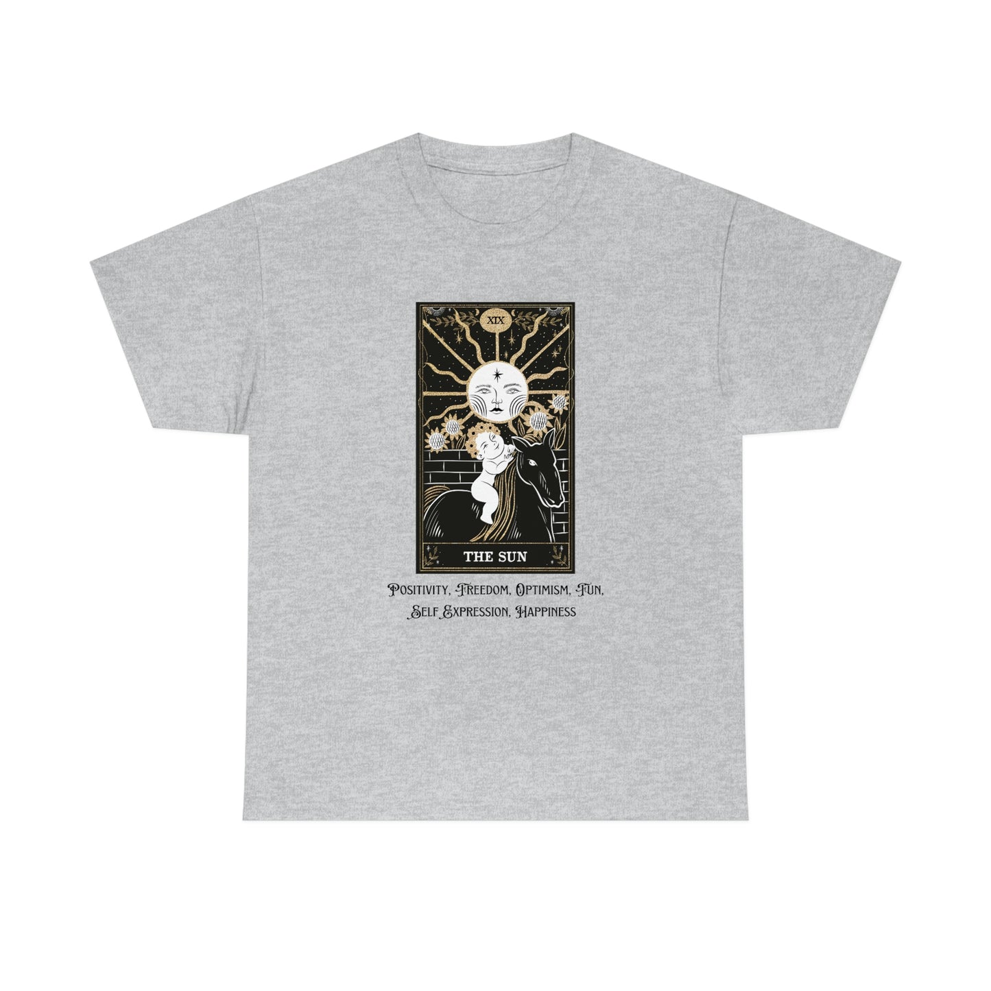 The Sun Tarot Card Unisex Heavy Cotton Tee