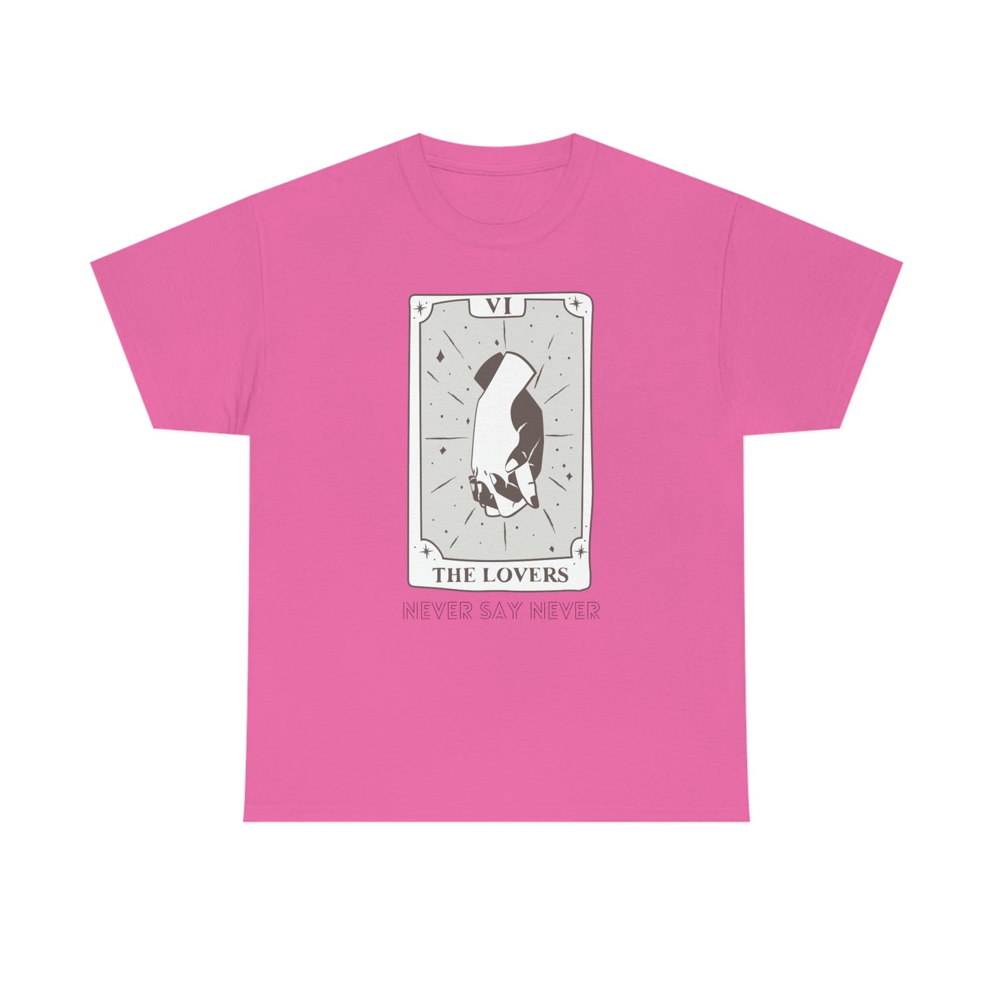 Lovers Tarot Never Say Never Unisex Heavy Cotton Tee