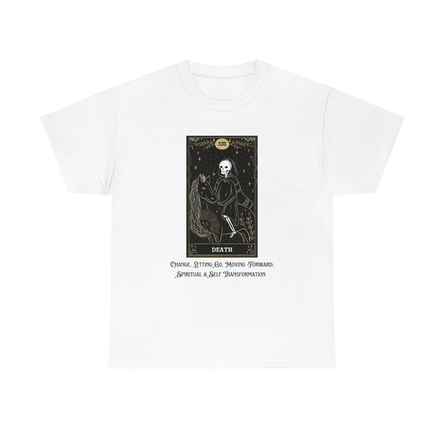 Death Tarot Card Unisex Heavy Cotton Tee