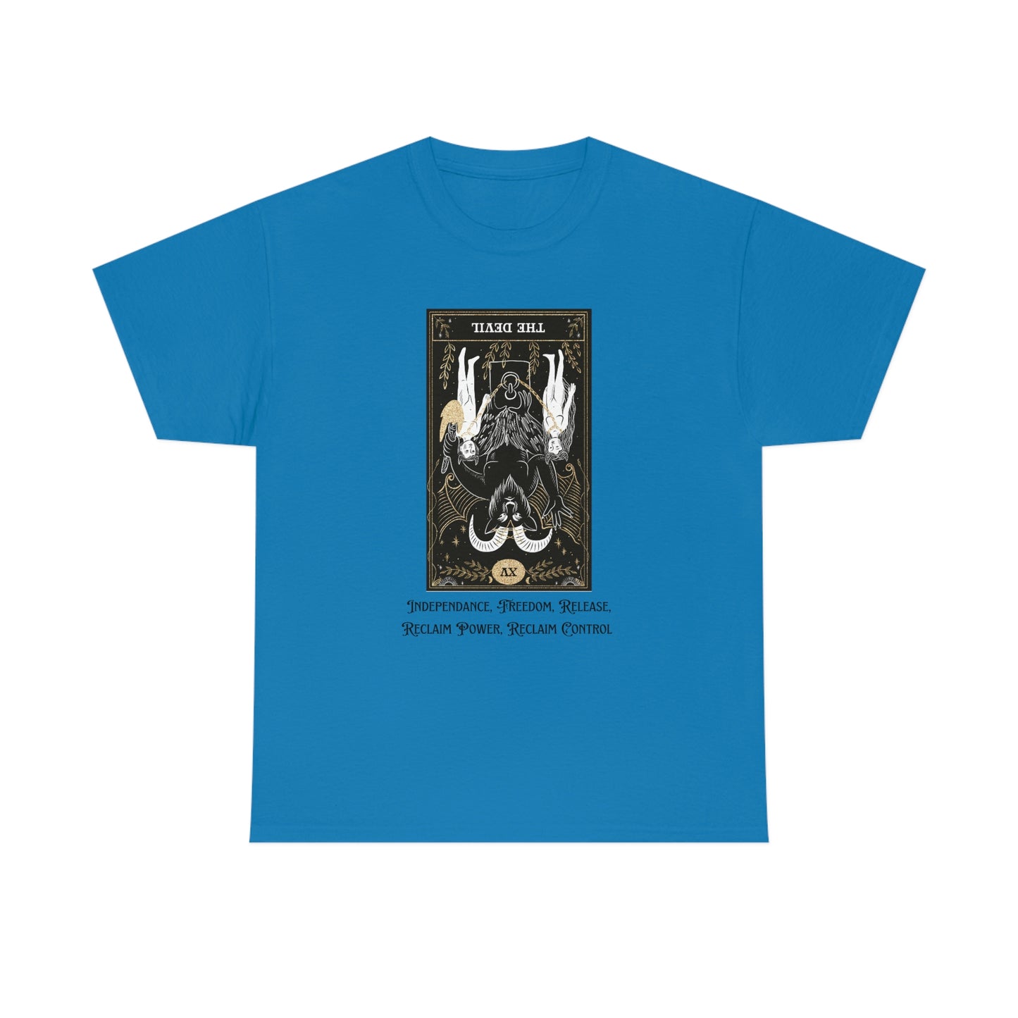The Devil Reversed Tarot Card Unisex Heavy Cotton Tee