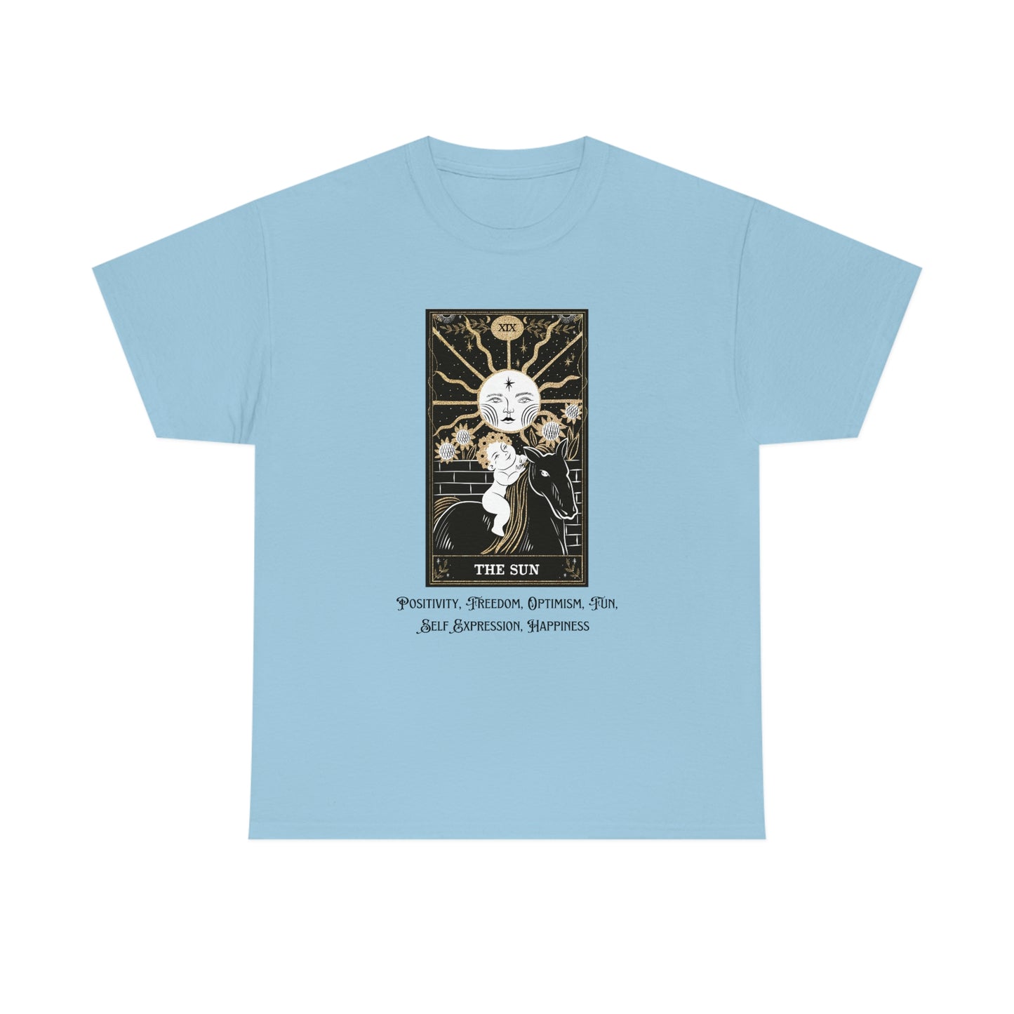 The Sun Tarot Card Unisex Heavy Cotton Tee
