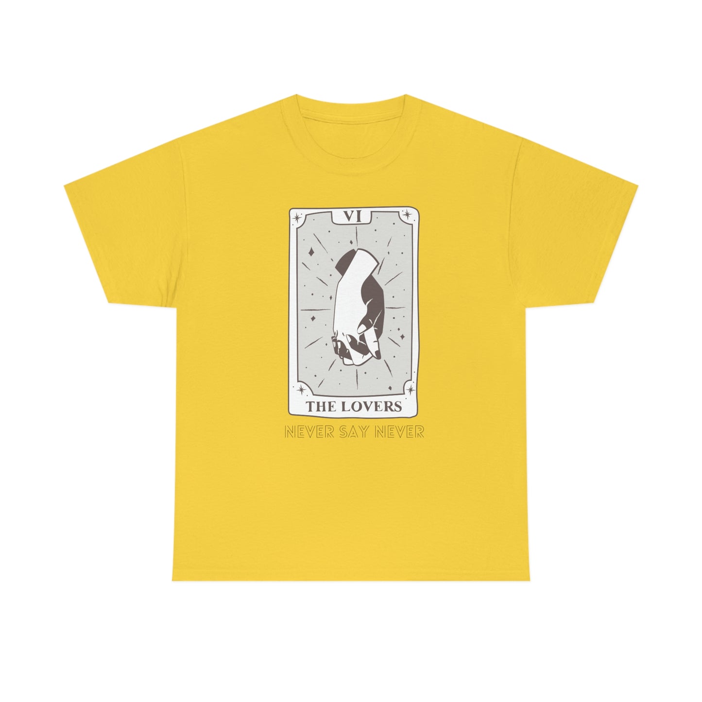 Lovers Tarot Never Say Never Unisex Heavy Cotton Tee