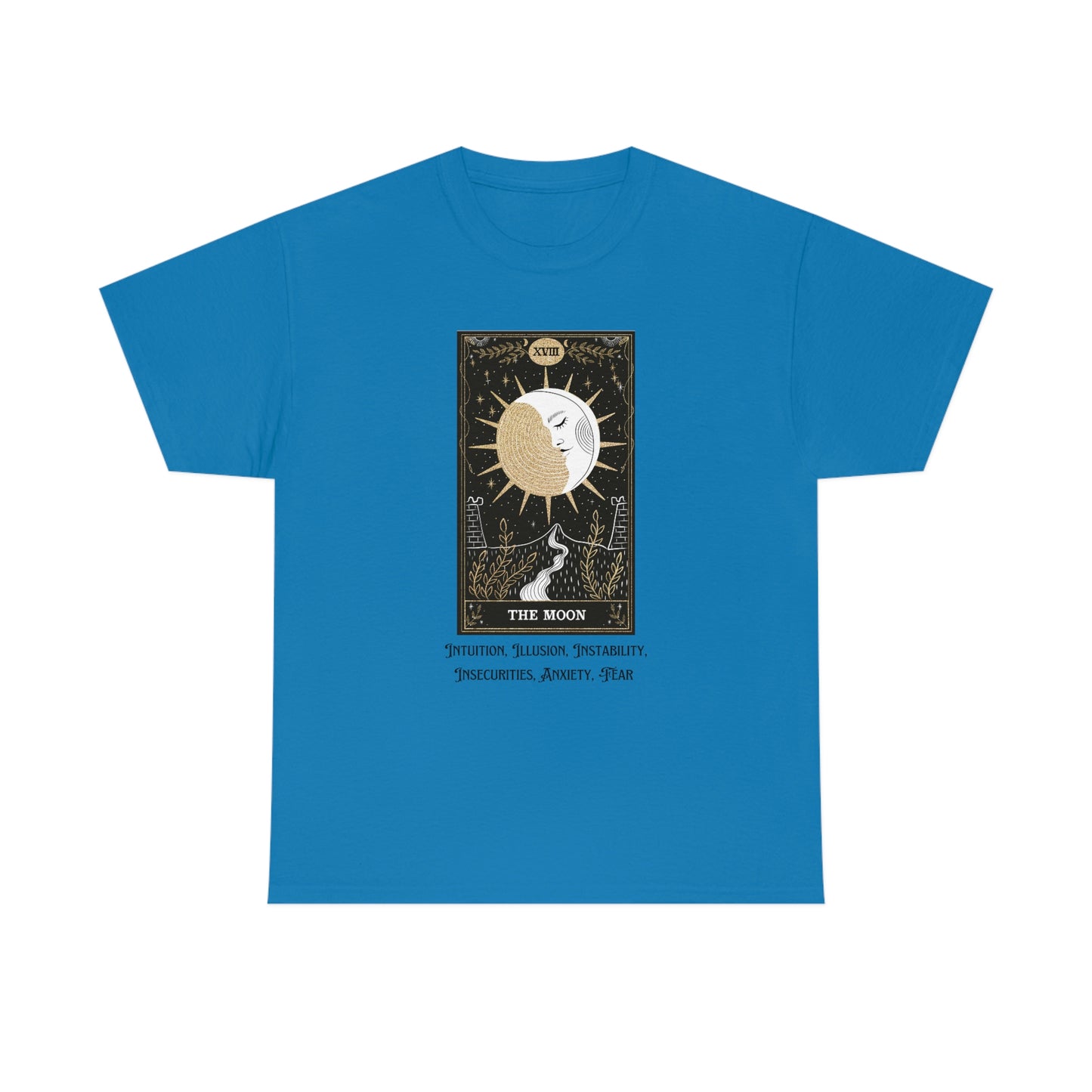 The Moon Tarot Card Unisex Heavy Cotton Tee