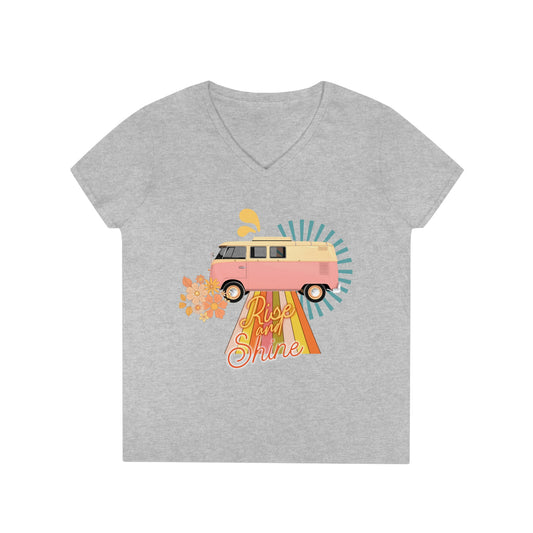 Rise and grind vintage 80’s Ladies' V-Neck T-Shirt