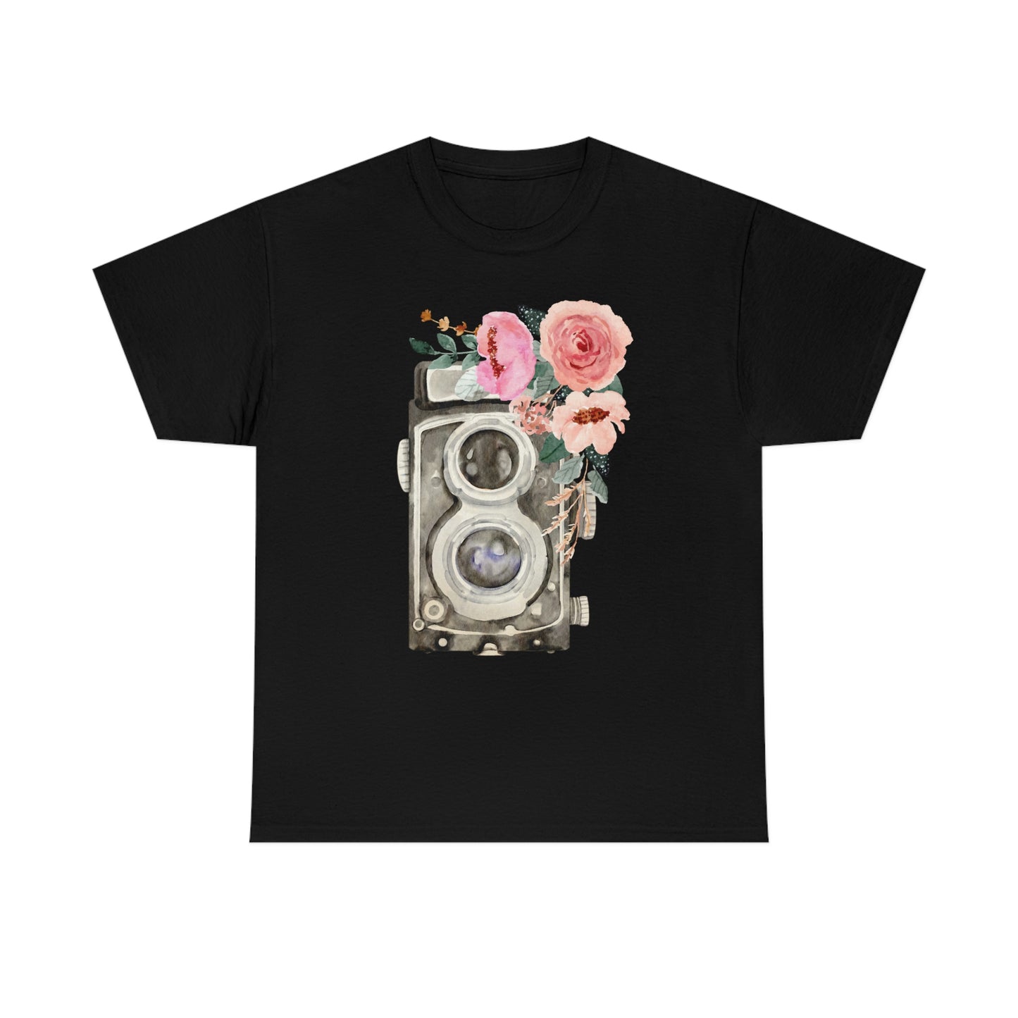 Vintage blooms 30s Camera Unisex Heavy Cotton Tee